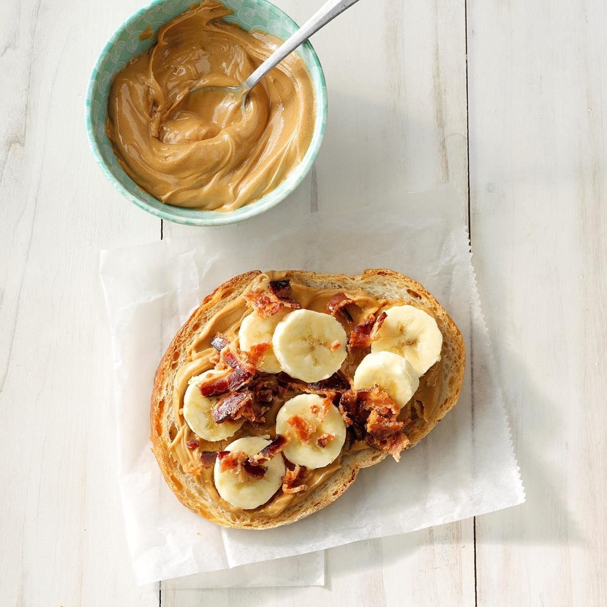 Peanut Butter Bacon and Banana Sandwich