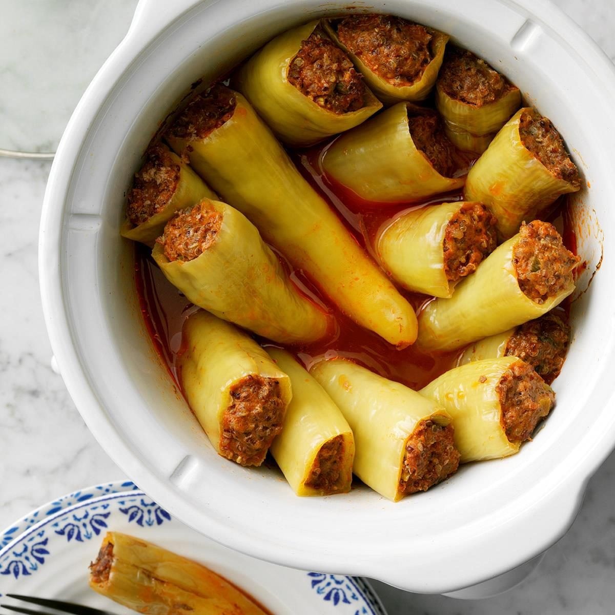 Spicy Stuffed Banana Peppers