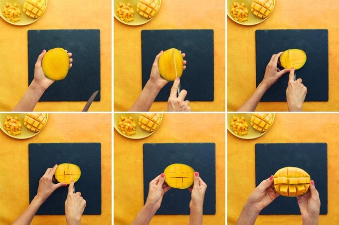 how to cut a mango steps