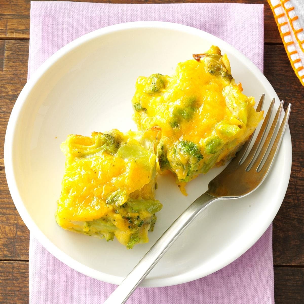Broccoli Cheddar Squares