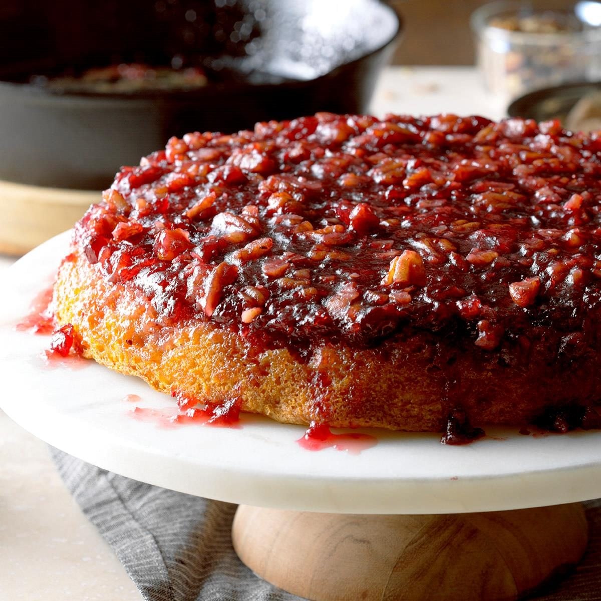 Cranberry Pecan Upside-Down Cake
