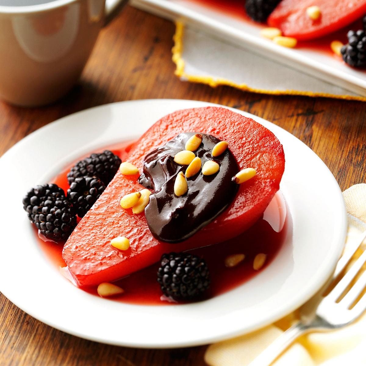 Slow-Cooker Spiced Poached Pears