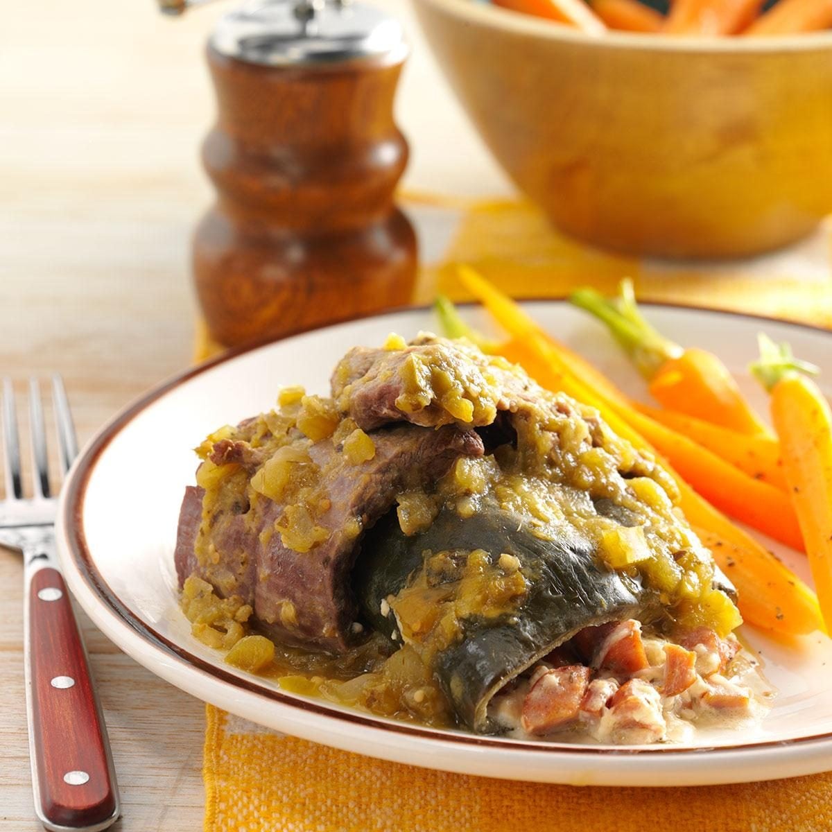 Beef-Wrapped Stuffed Peppers
