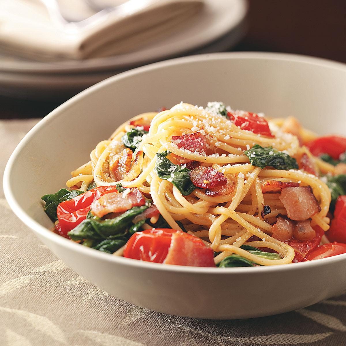 Bacon & Tomato Spaghetti