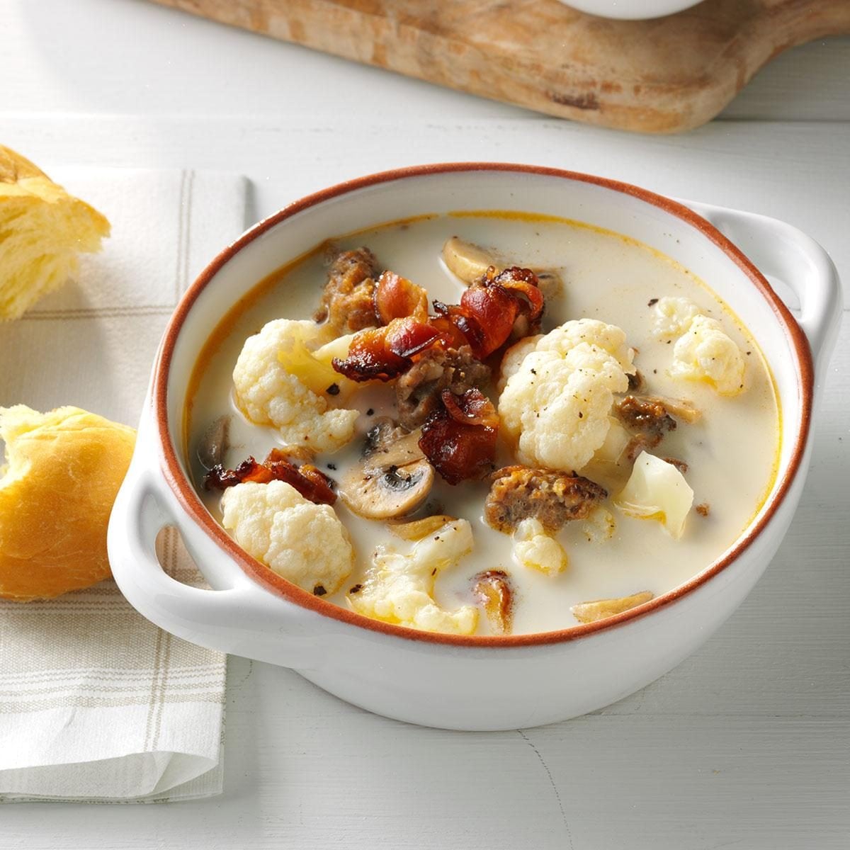 Keto Tuscan Cauliflower Soup