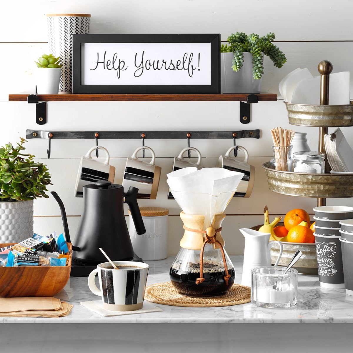 coffee bar setup