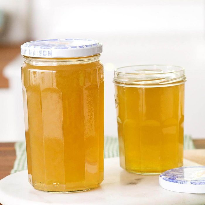 Two jars of vegetable broth