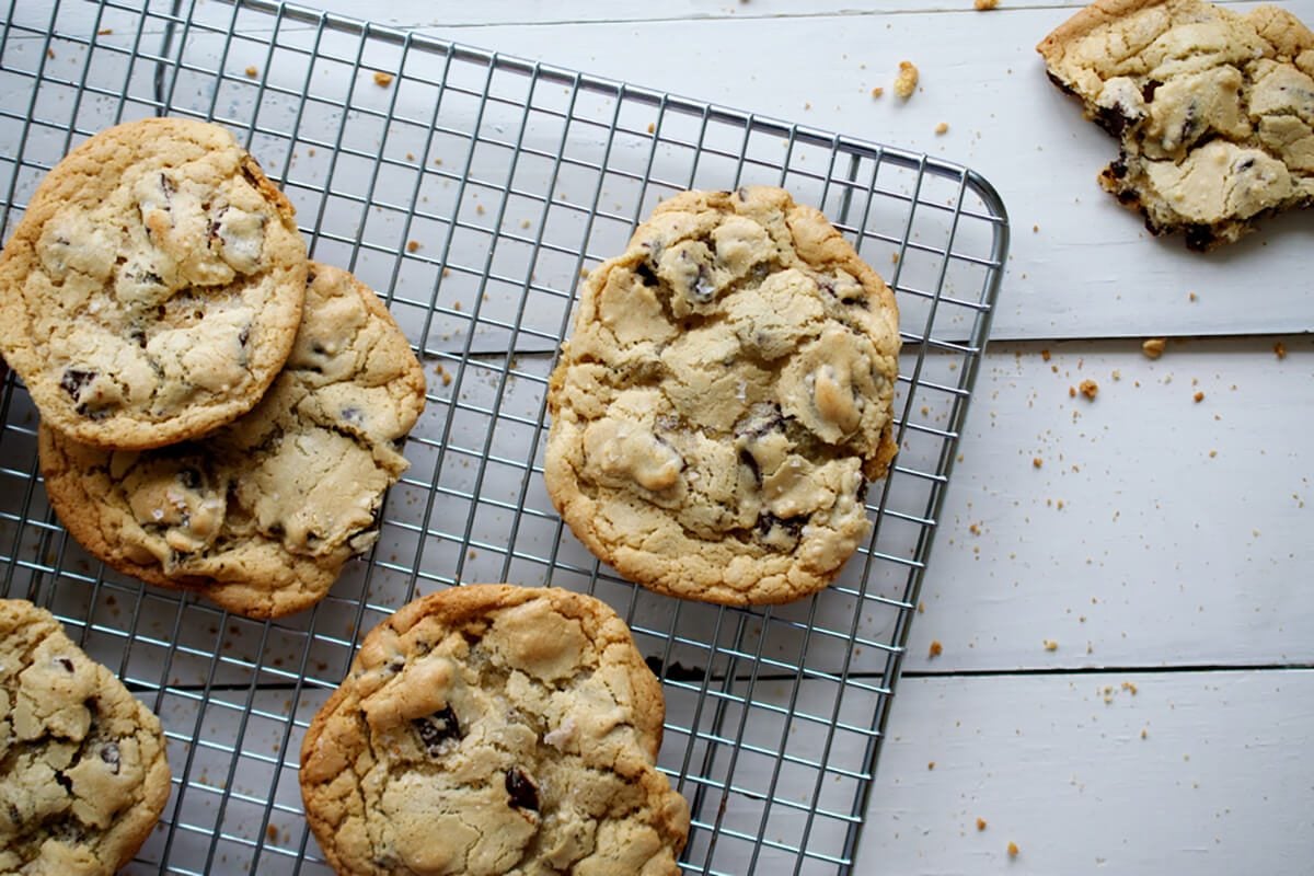 Chocolate Chip Cookies Fresh from Oven