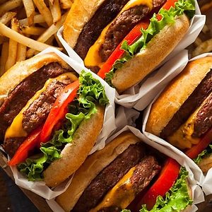 Burgers and fries