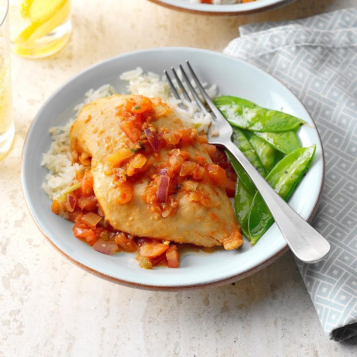 Apricot orange salsa chicken