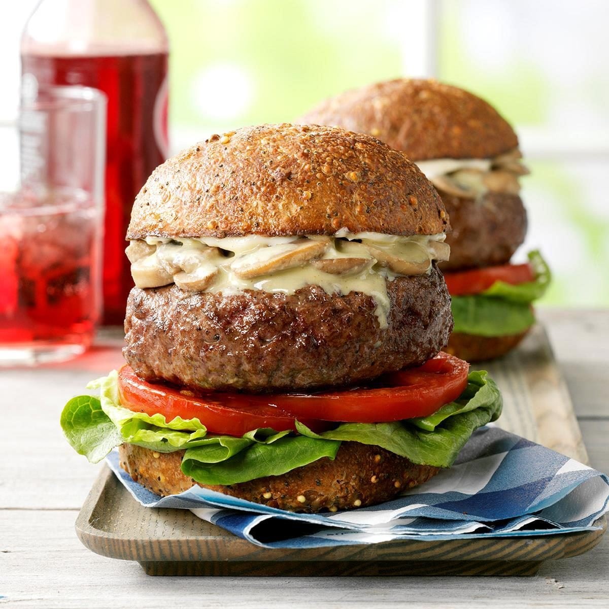 Bacon-Blue Cheese Stuffed Burgers