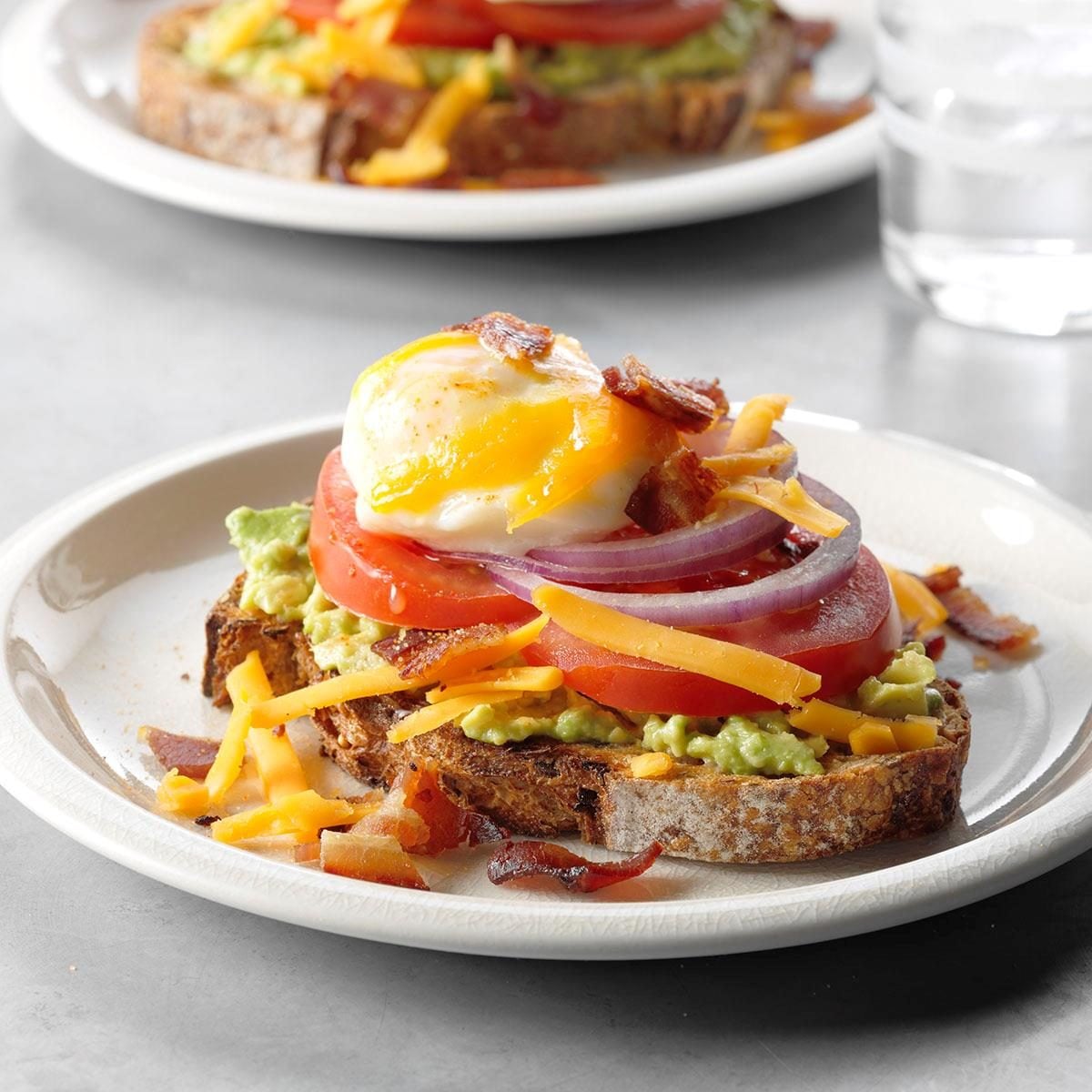 Egg topped avocado toast