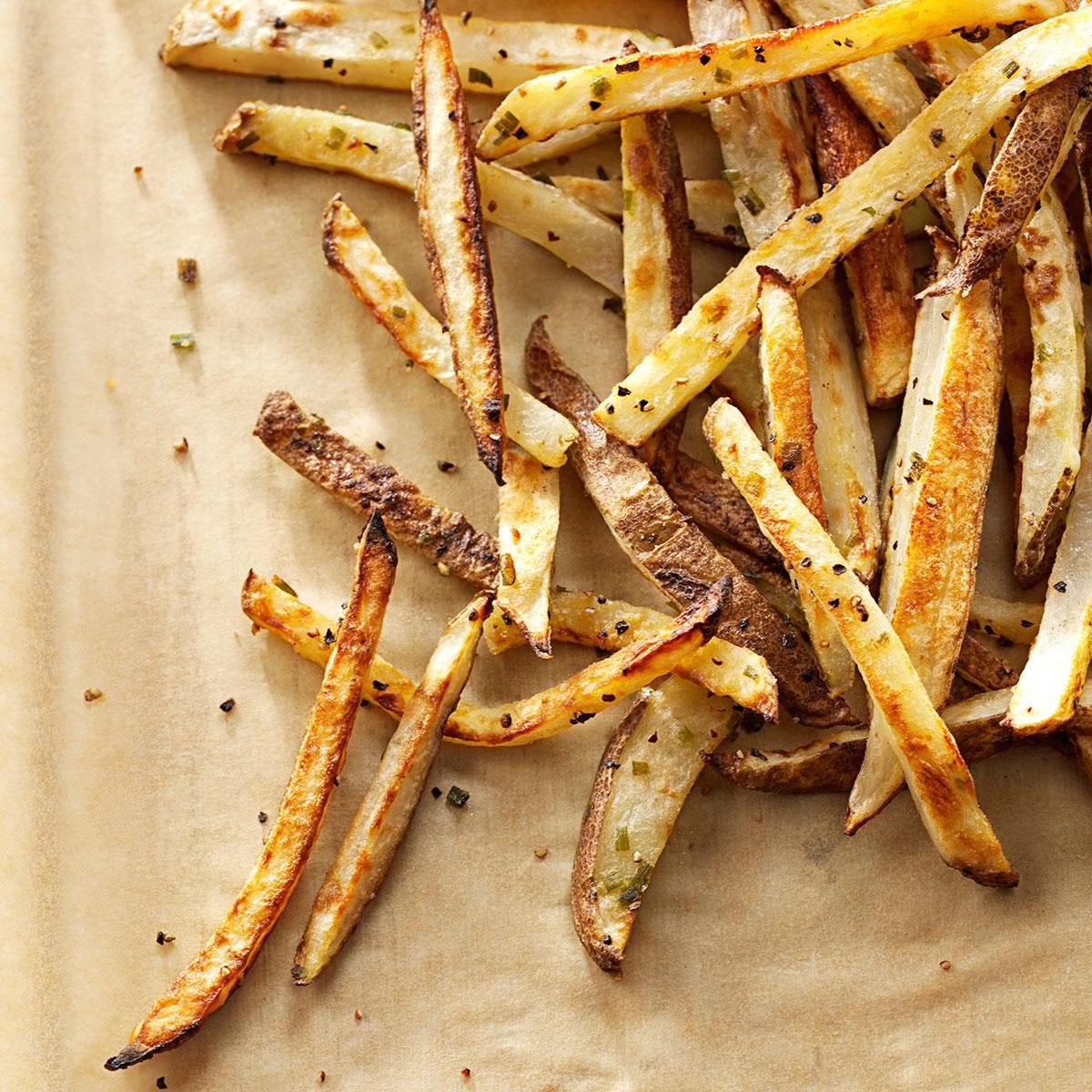 Garlic Chive Baked Fries