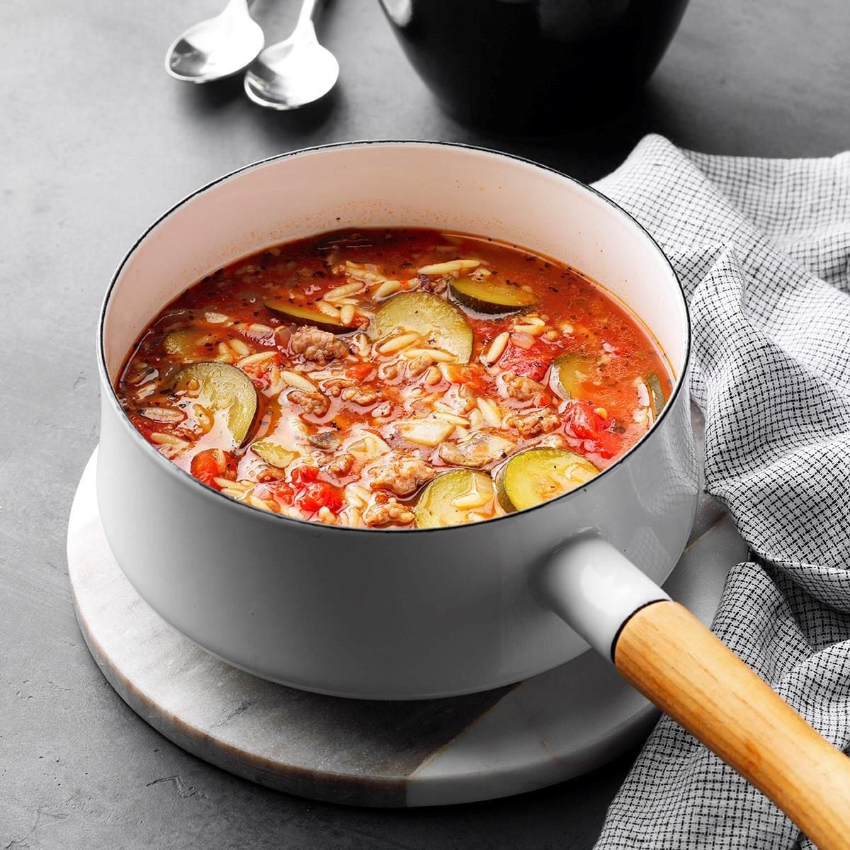 Italian Sausage Orzo Soup