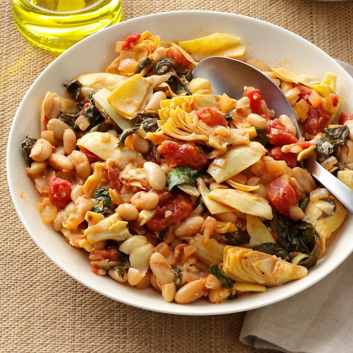 Mediterranean Spinach & Beans
