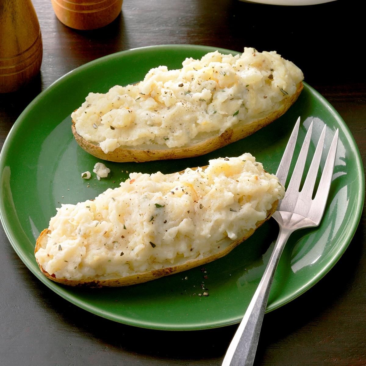 Roasted Garlic Twice-Baked Potato