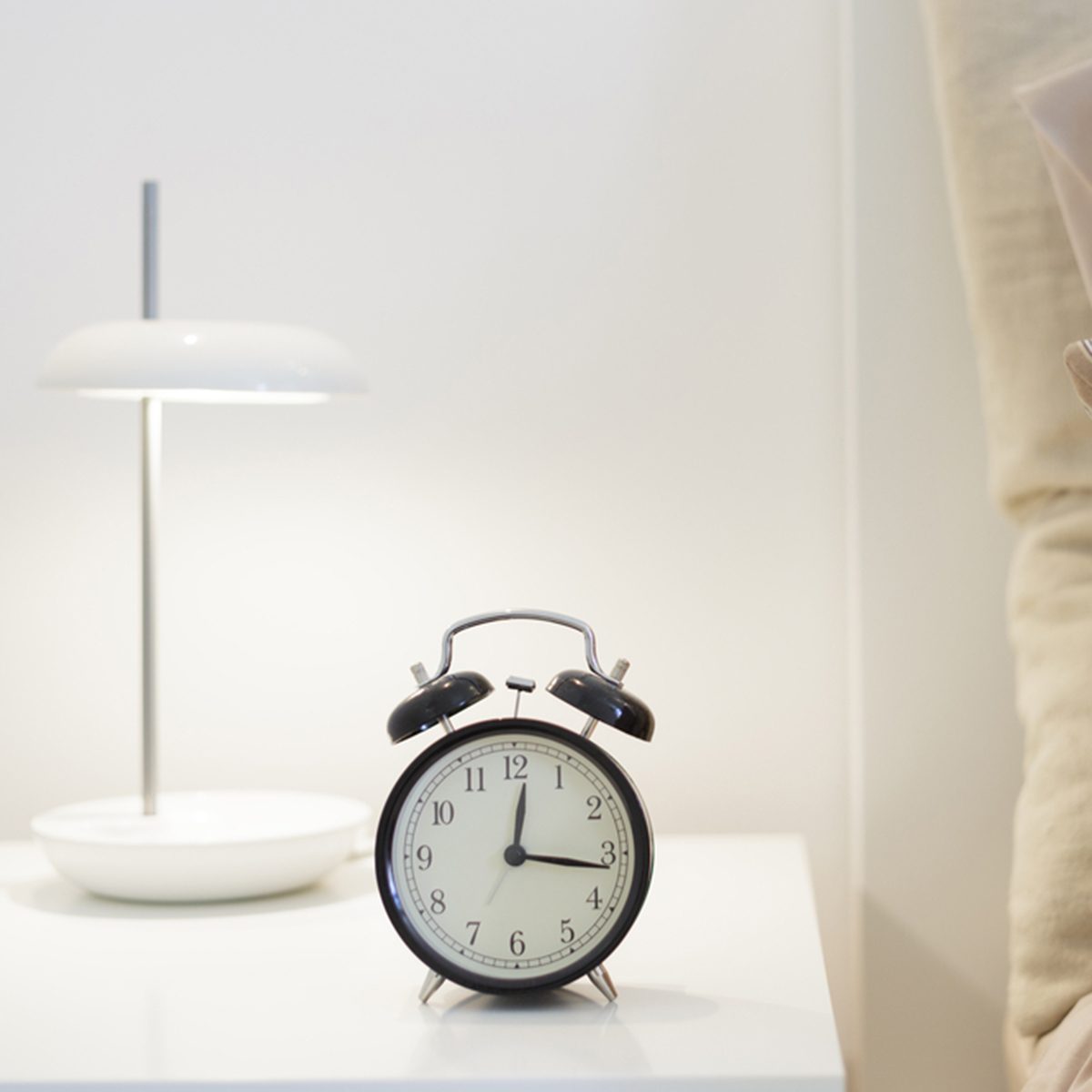 Alarm clock on the nightstand