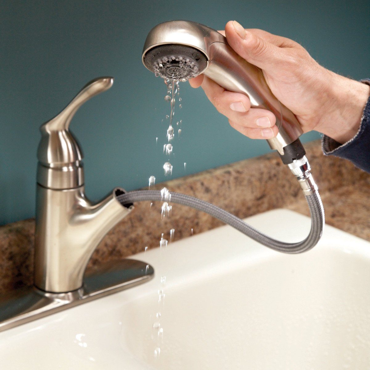 unclogging the sink