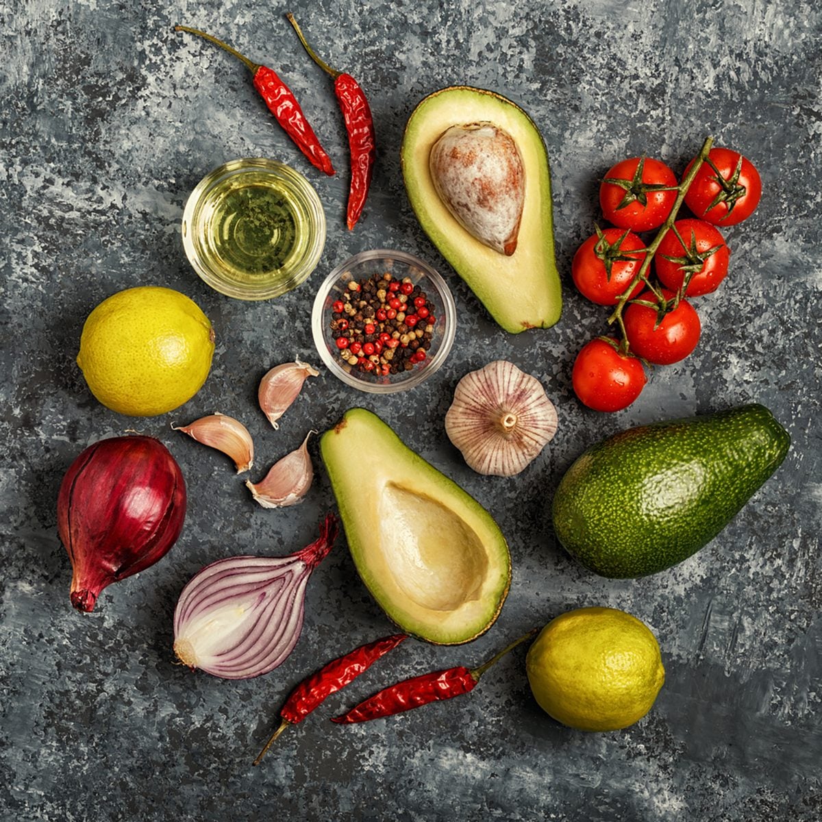 Fresh vegetables for cooking on dark background.