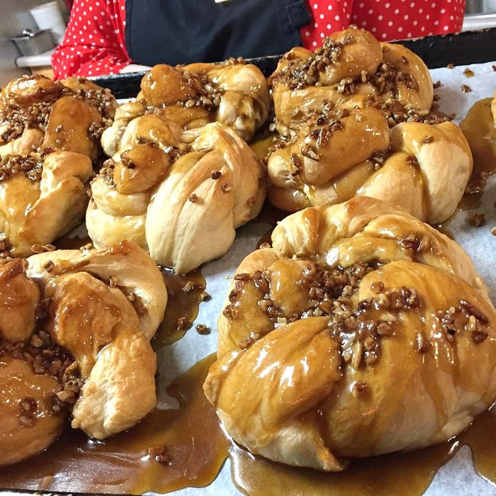 Rolls on a tray at Herman