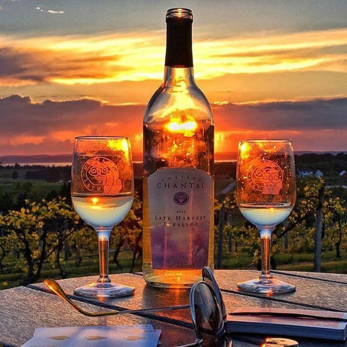 Chateau Chantal Winery and Inn at sunset