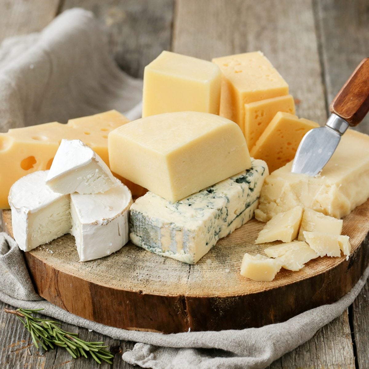 Delicious cheese on the table