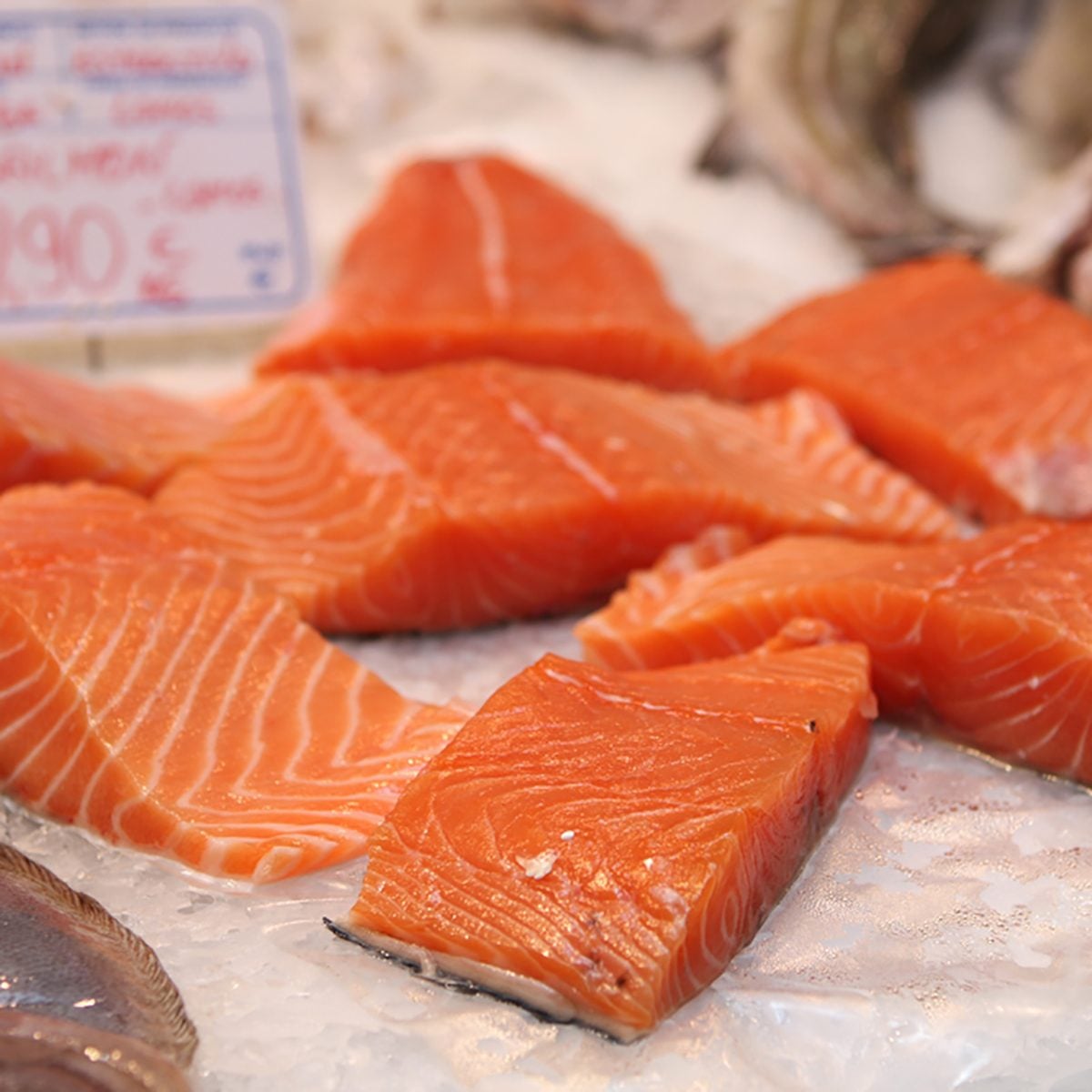 Salmon in ice