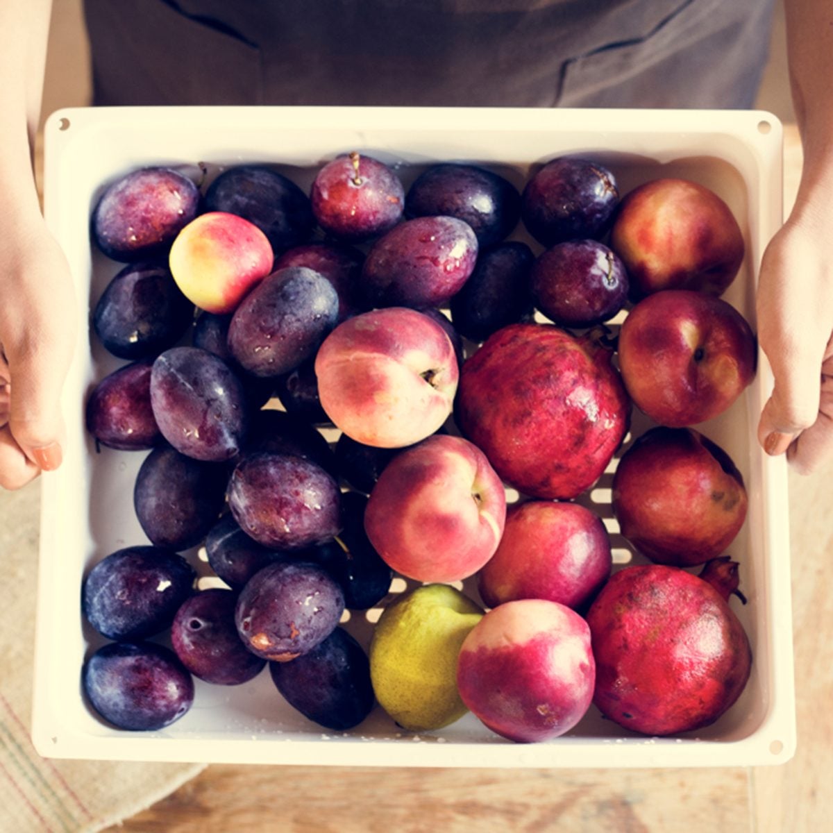 Organic fruits food photography recipe idea