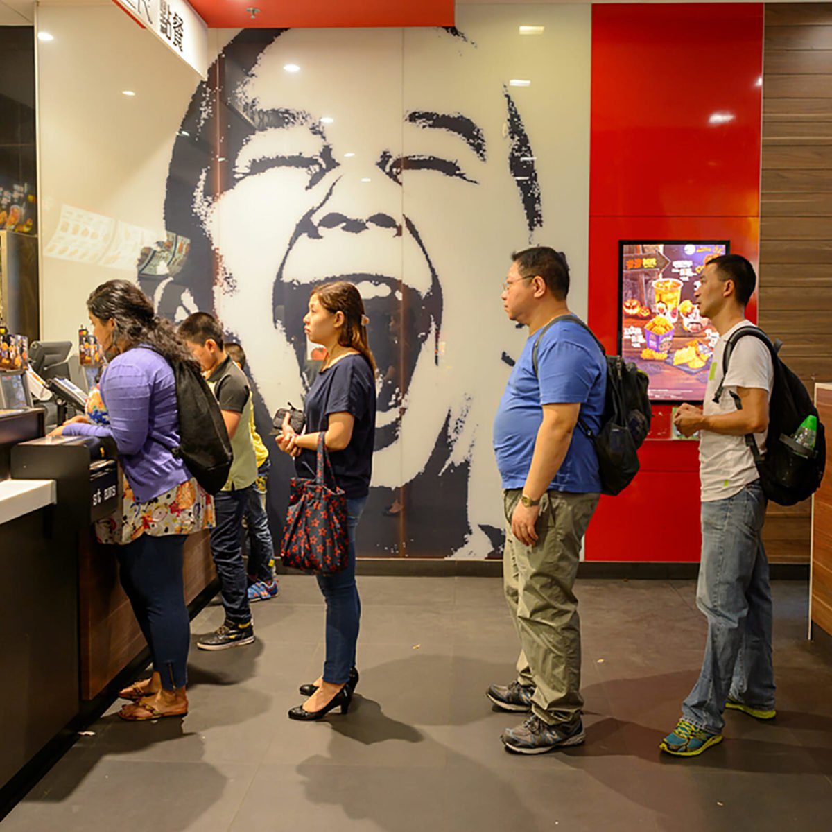 Line at McDonald