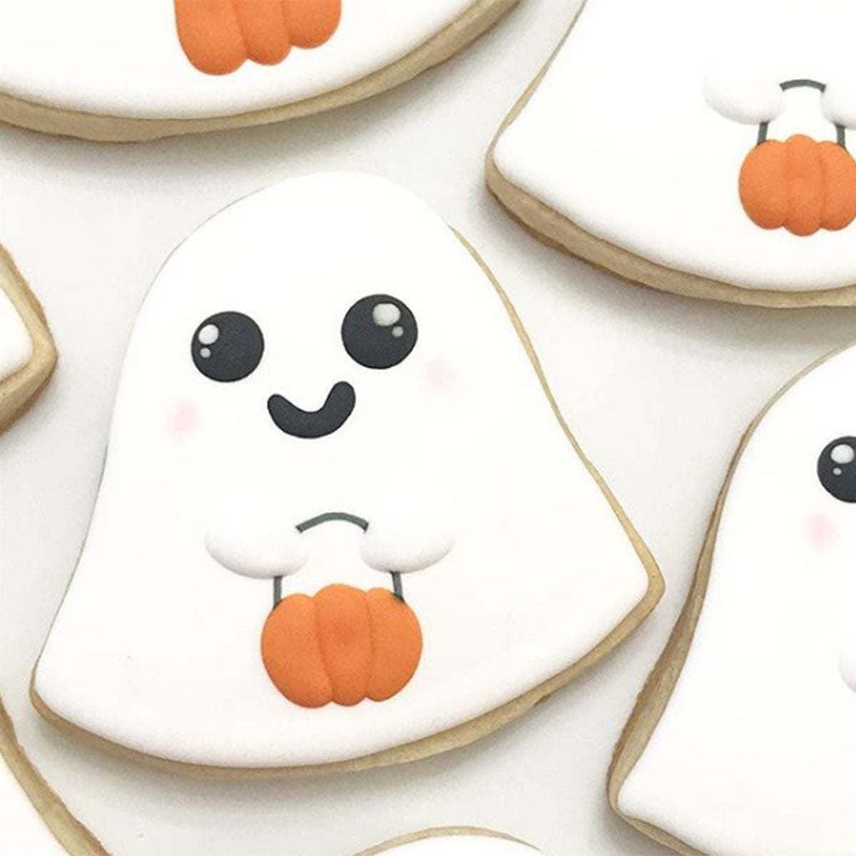 Ghosts Made With a Christmas Bell Cutter