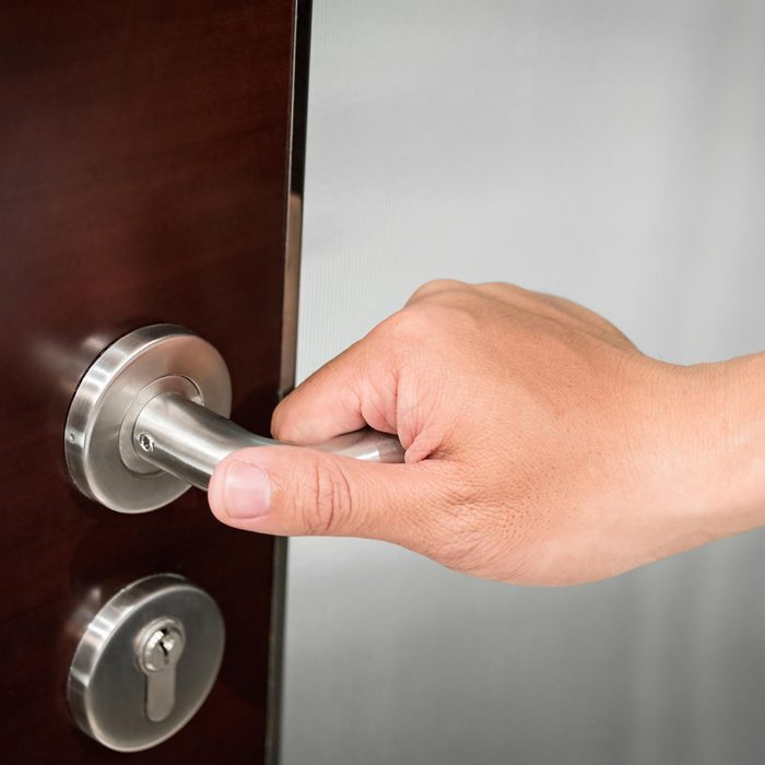 Answering door