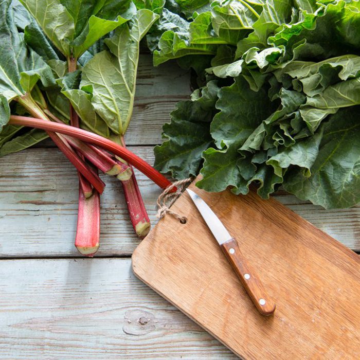 Rhubarb leaves