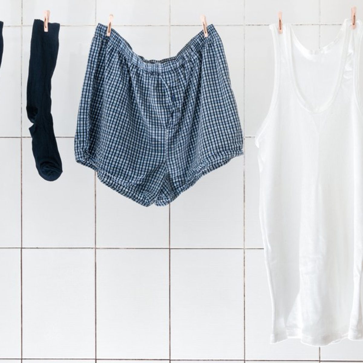 Hanging clothes
