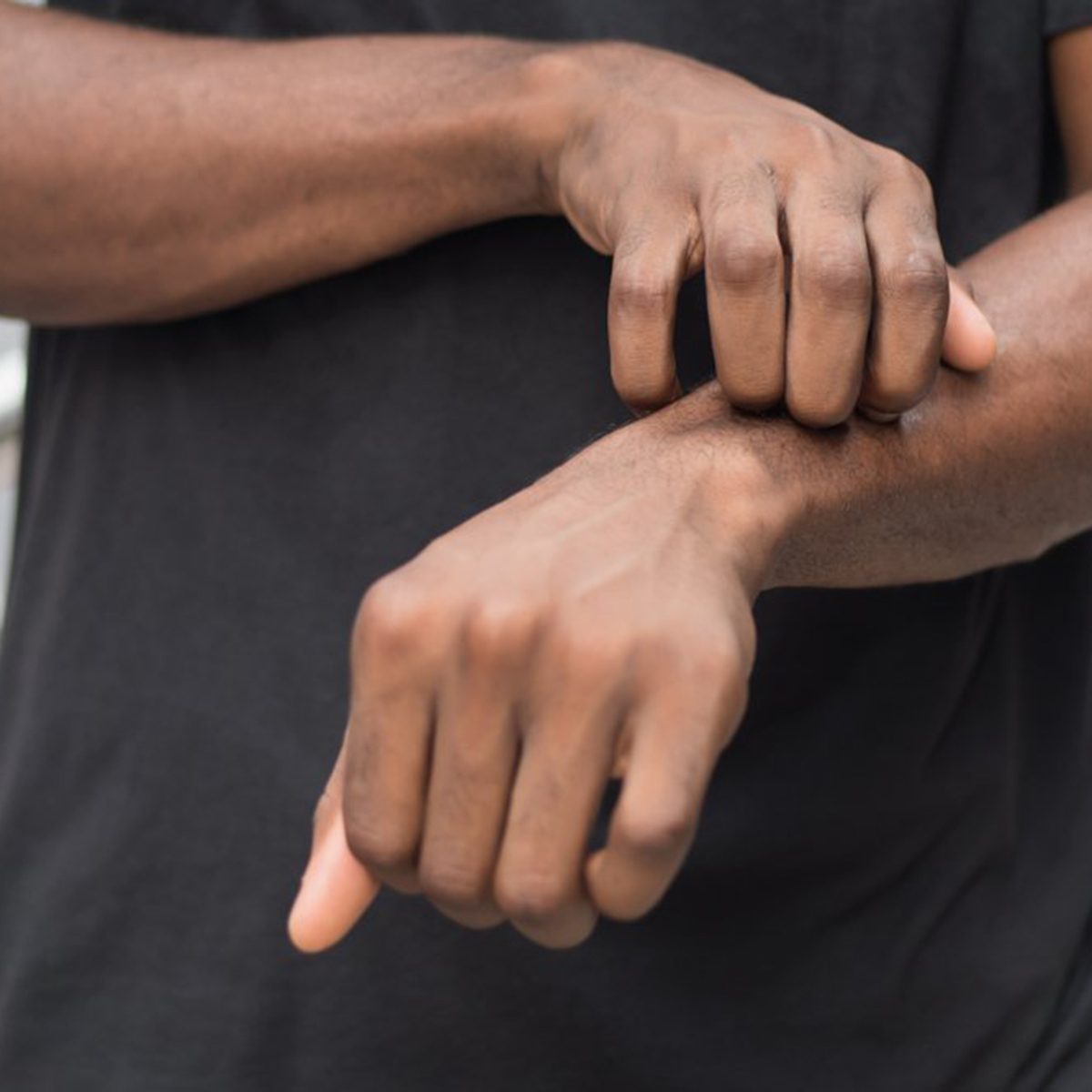 Close up of arms