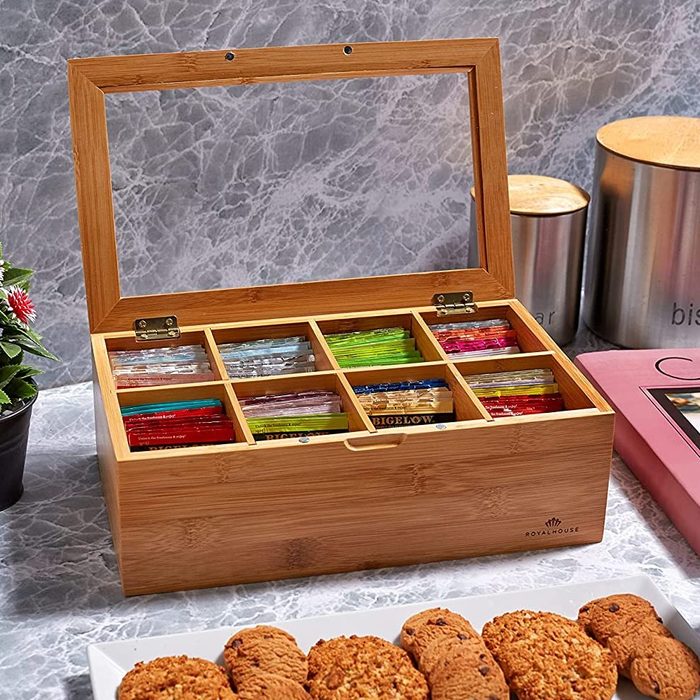 Royalhouse Big Natural Bamboo Tea Box Storage Organizer Ecomm Via Amazon.com