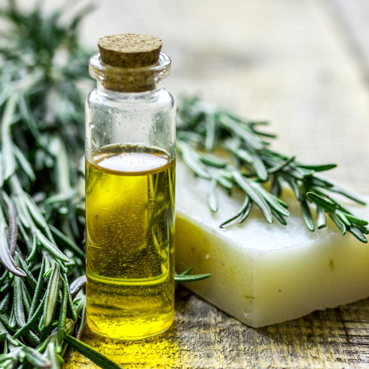 homemade spa with herbal extract in oil with soap on wooden table background; Shutterstock ID 632369480; Job (TFH, TOH, RD, BNB, CWM, CM): TOH