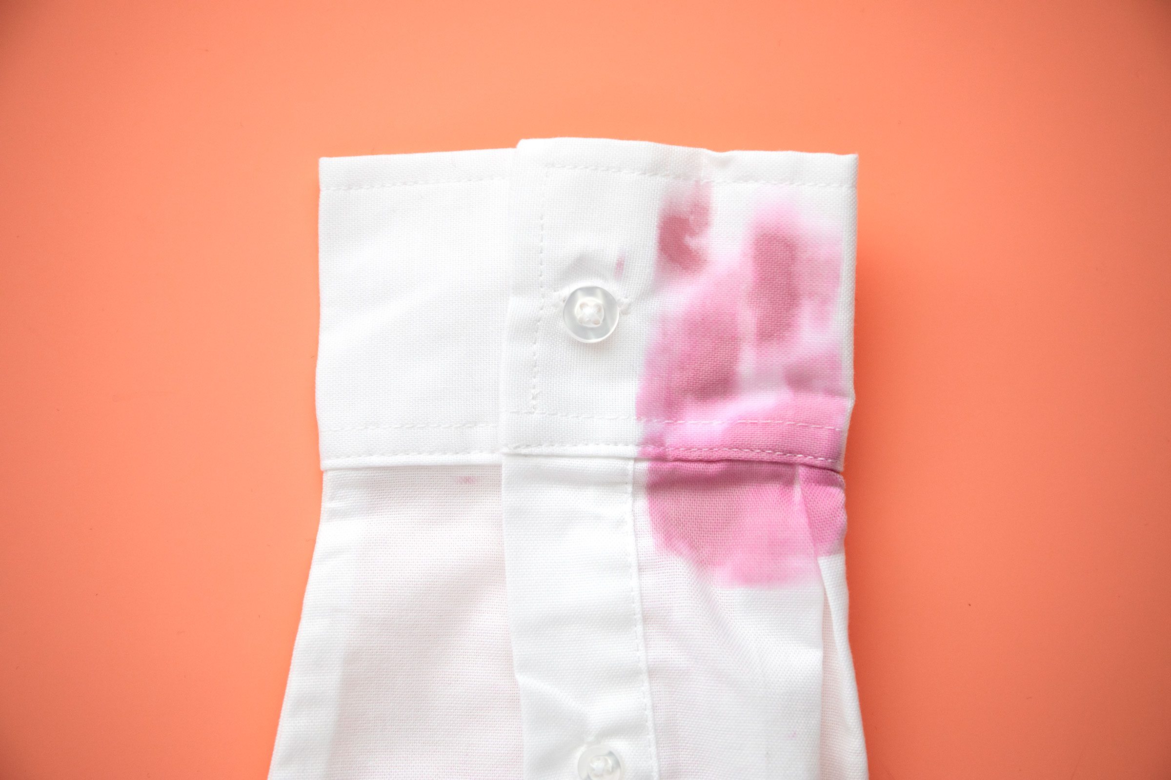 wine stain on shirt