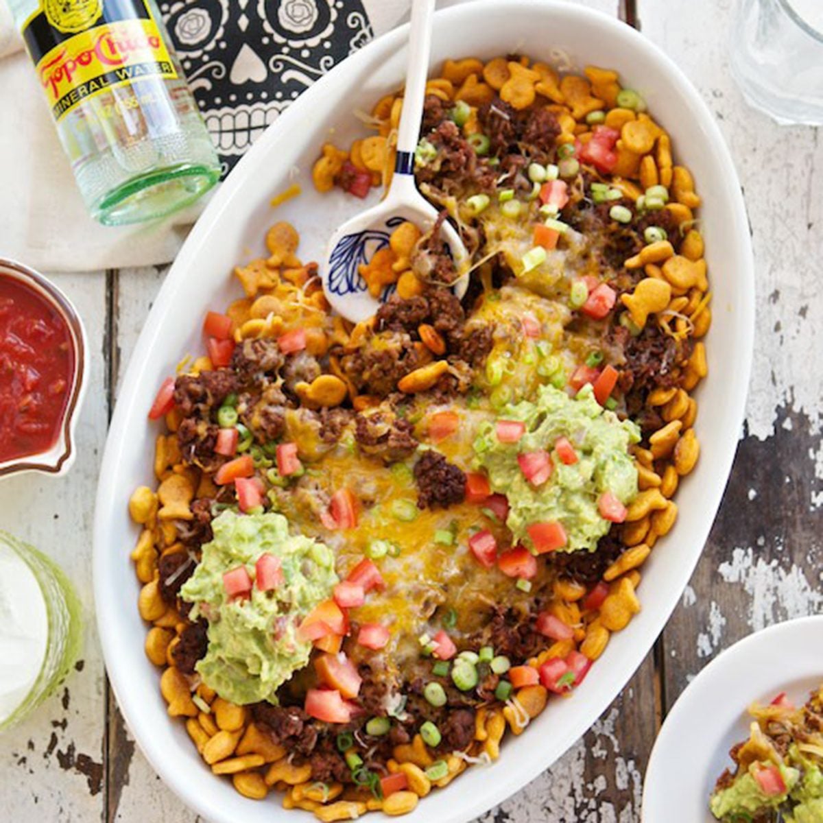 Goldfish nachos