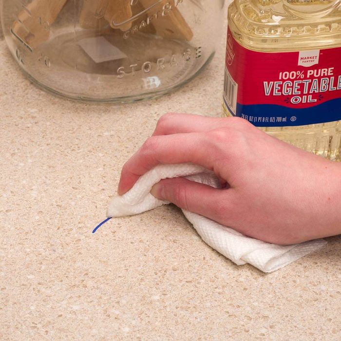 Removing marker on laminate
