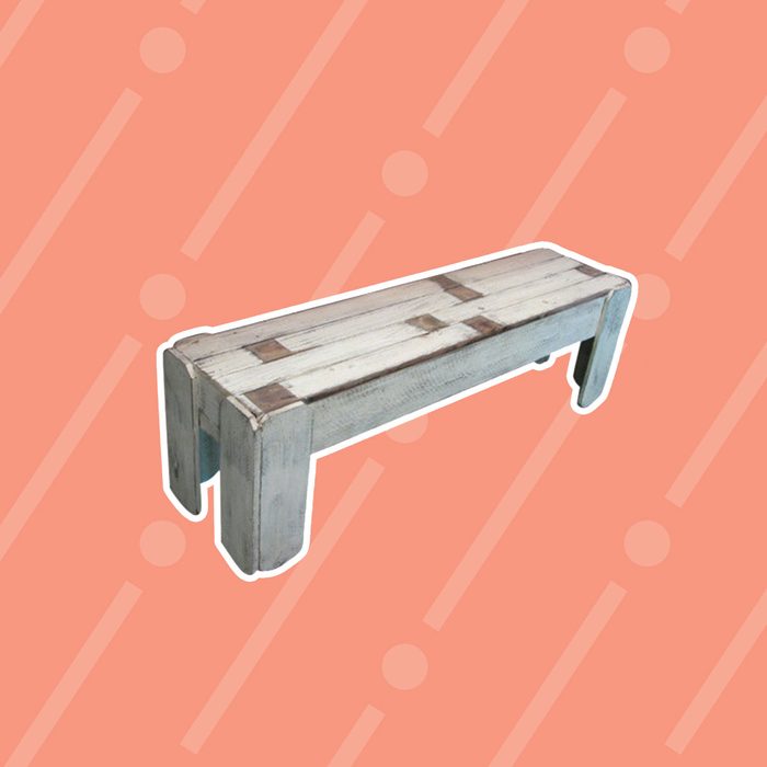 White Farmhouse Bench