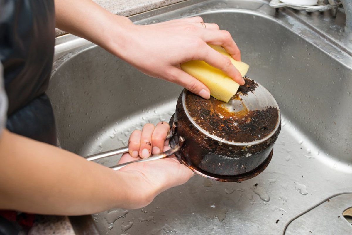 How To Clean A Burnt Pan with Just Two Ingredients