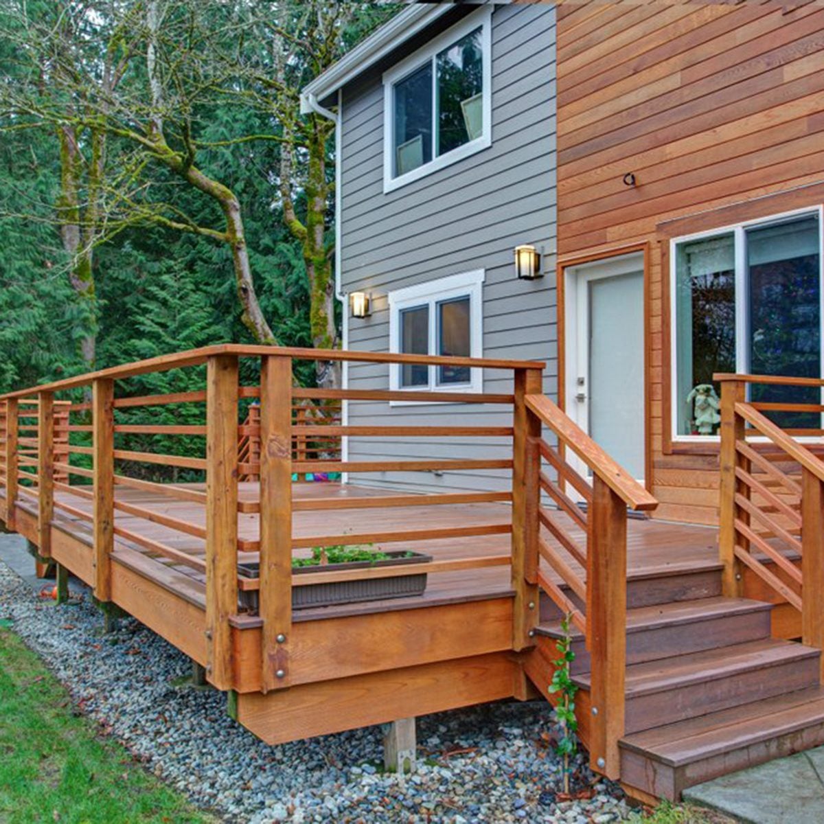 Wood deck