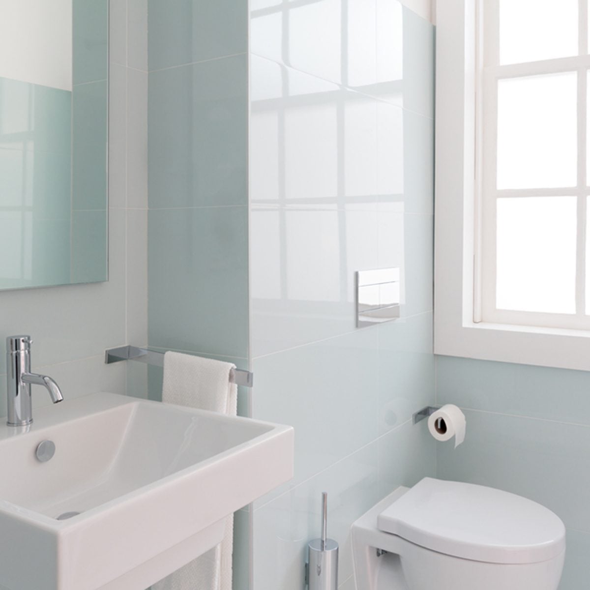 Clean and fresh bathroom with natural light