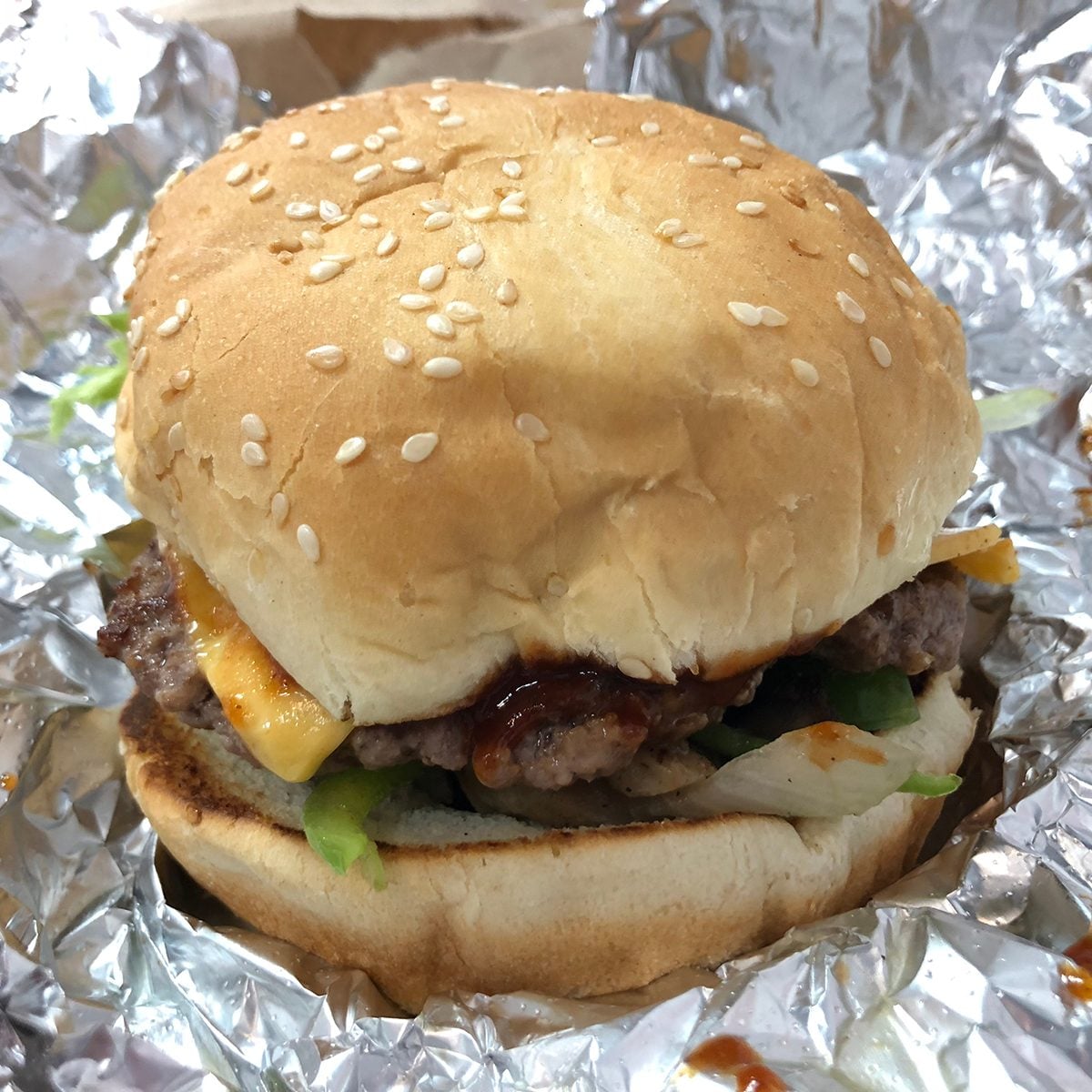 Mushroom burger in five guys