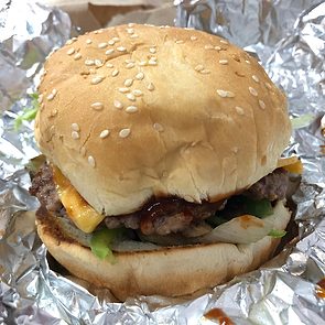 Mushroom burger in five guys