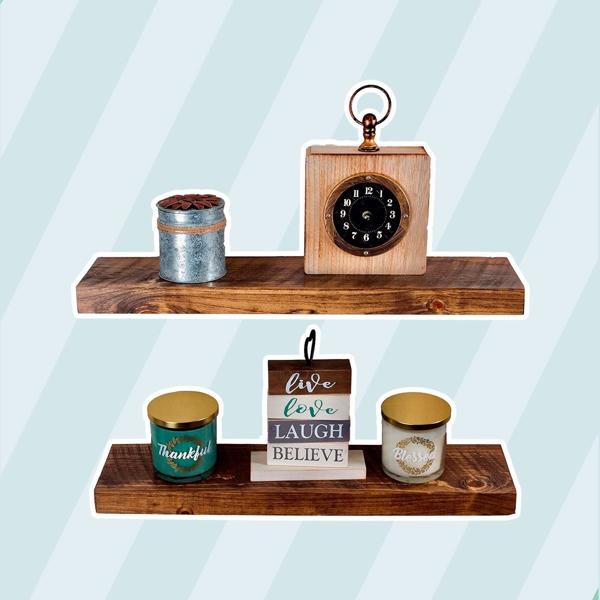 Floating Shelf filled with random items