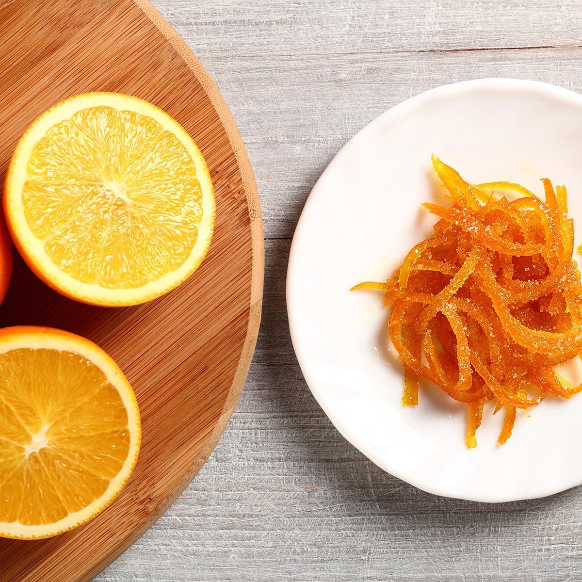 Oranges and peel