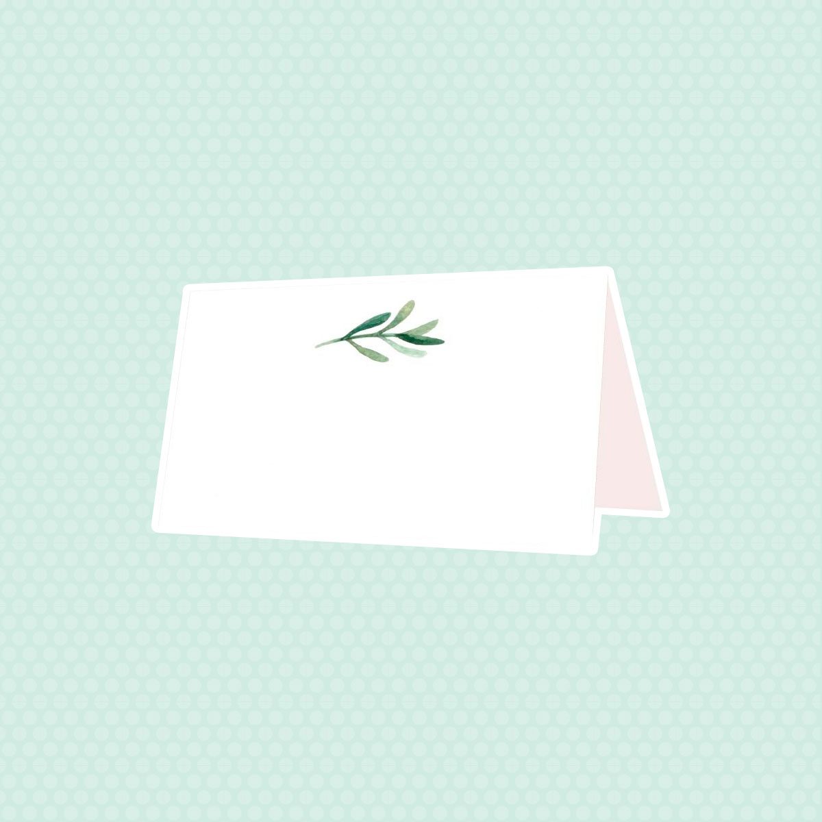 Elegant Greenery Tent Table Cards
