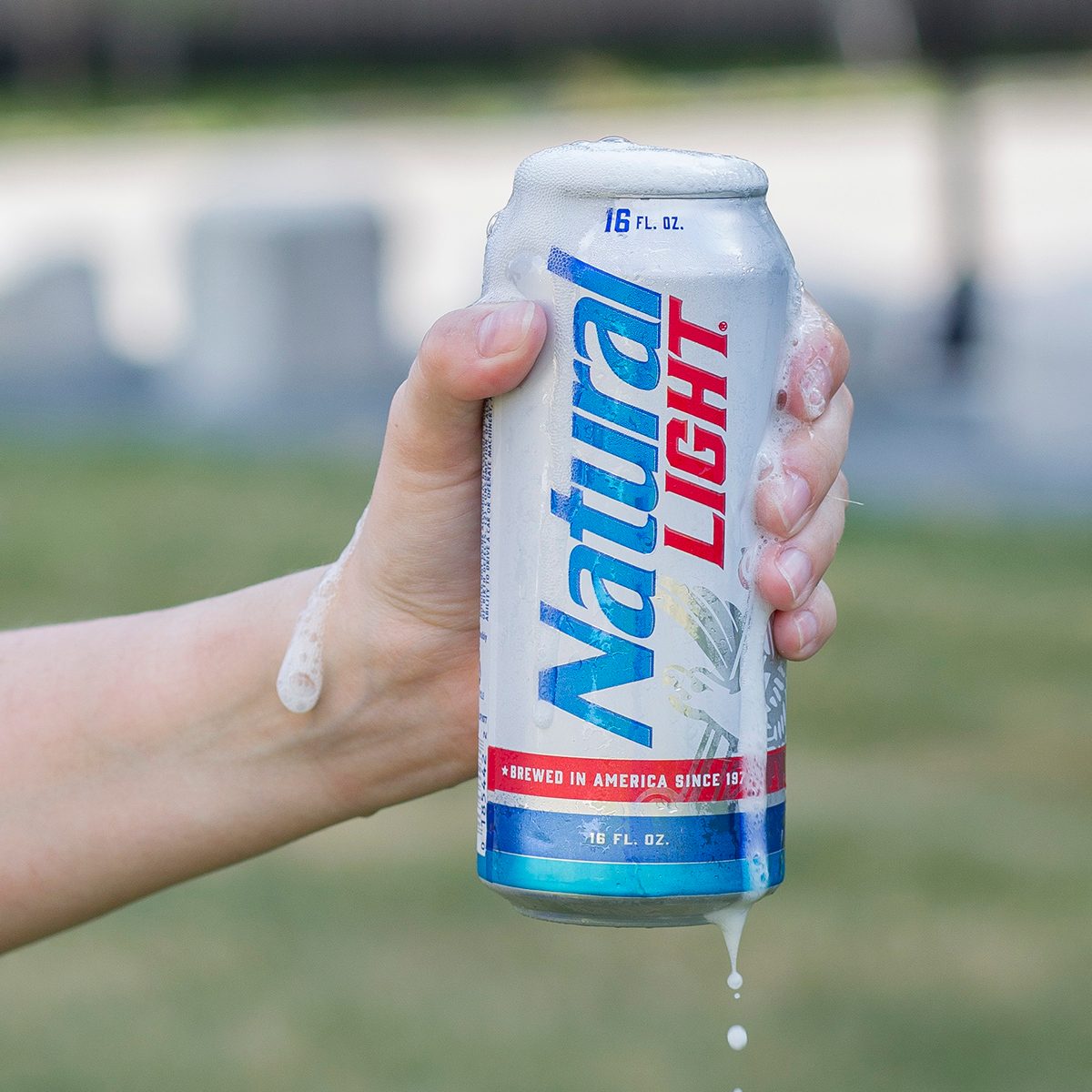 Can of Natural Light beer