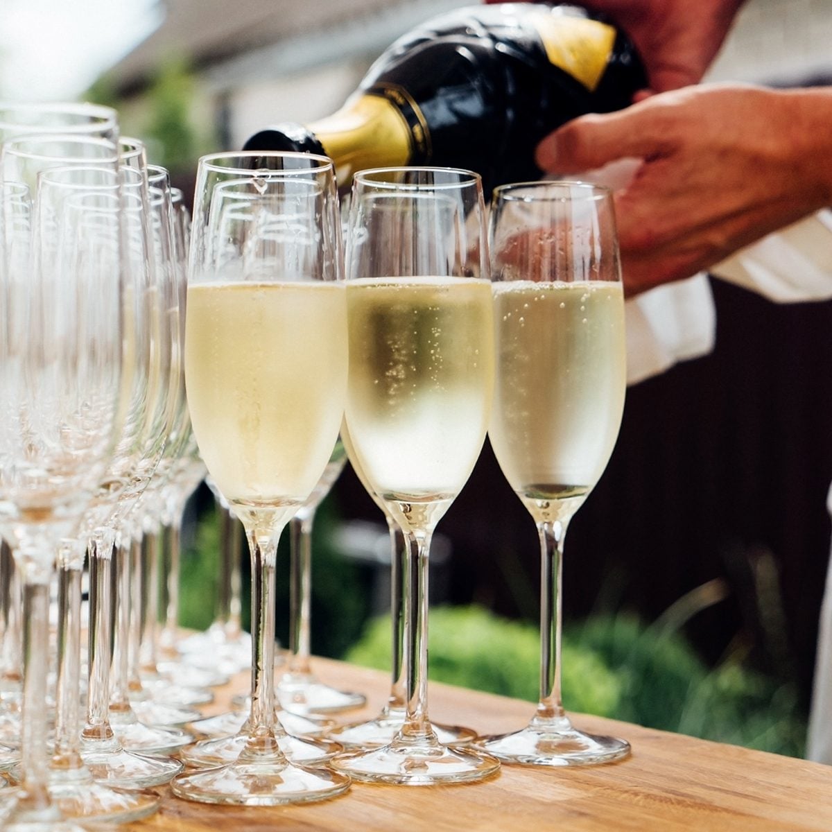 glasses of champagne